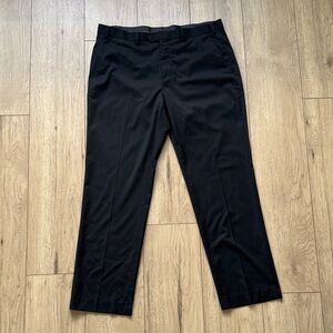 Alfani Slim Fit Dress Pants Mens 38x32 Black Stretch Flat Front Work Office